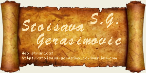 Stoisava Gerasimović vizit kartica